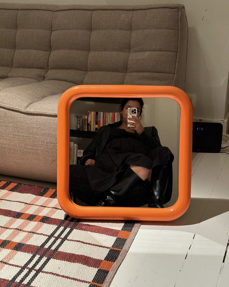 1. Orbit Square Mirror (Orange) (Pre Order)