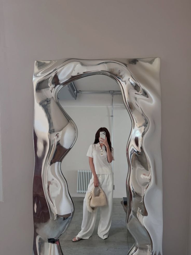 Chrome Melt Aesthetic Full Body Mirror (Pre Order)