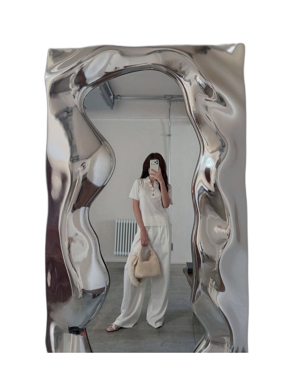 Chrome Melt Aesthetic Full Body Mirror (Pre Order)