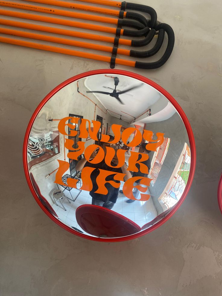 "Enjoy Your Life" Aesthetic Mirror 18" (Outdoor) (Pre Order)