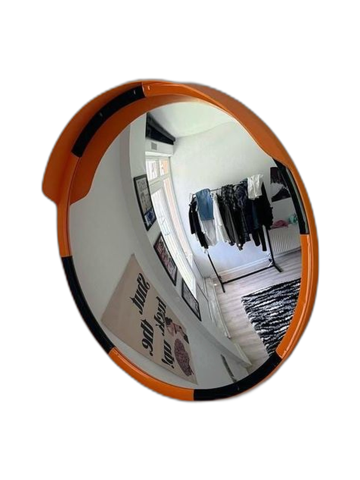 Duel-Tone Traffic Aesthetic Mirror (Orange & Black) (Pre Order)