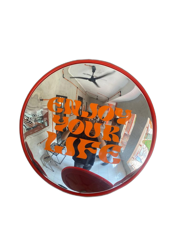 "Enjoy Your Life" Aesthetic Mirror 18" (Outdoor) (Pre Order)