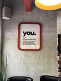Square Shaped "YOU" Frame Quote (Pre Order)